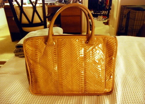 newest snakskin palazzio - i have three bags from this great company.